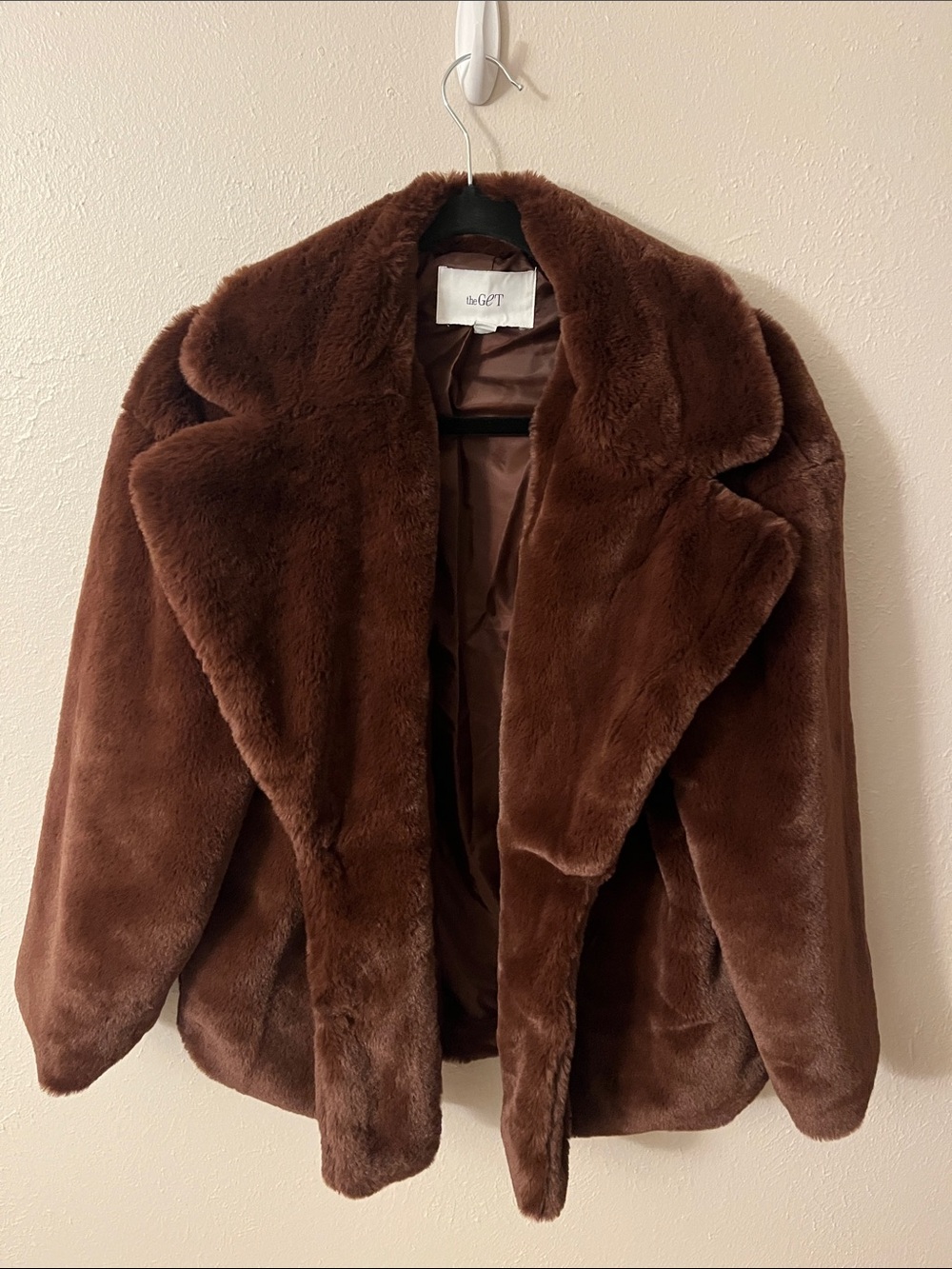 Plush Brown Teddy Jacket Faux Fur Coat